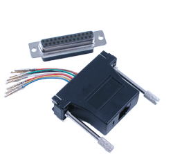 DB25 Female to RJ45 Modular Adapter
